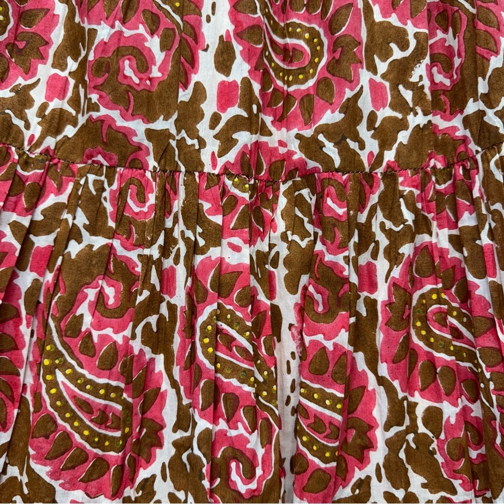 Cleobella Pink and Brown Paisley Maxi Skirt - Picture 7 of 8